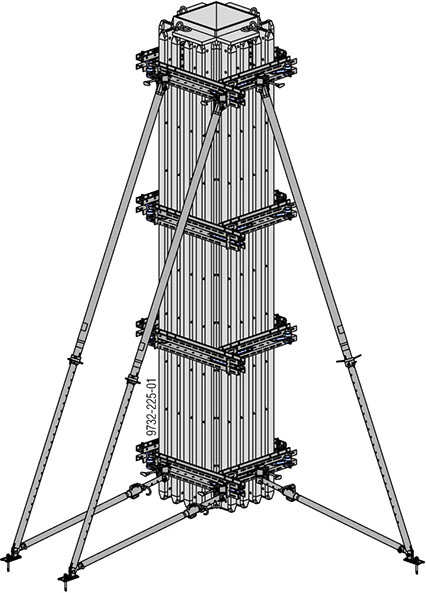 Aufbau der Stützenschalung