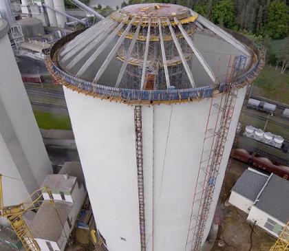 Silo of Mokrá cement plant