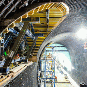 A new standalone railway system is being built in Australia’s largest city. After completion, the new network with its 31 stations and more than 66 kilometres of new metro rail will have a target capacity of about 40,000 passengers per hour. Doka is providing engineering services and formwork equipment for the concrete tunnel construction, which is being built using mining methods. Copyright: Doka