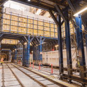 The Cityringen Copenhagen project saw the addition of 17 stations to the existing metro network in the Danish capital. From a technical point of view, this was an extremely complex project. Copenhagen is situated at sea level, in addition to which the construction site was located in the middle of the city centre, which posed a logistical challenge. Doka supplied various formwork systems, including special steel formwork and the heavy-duty supporting system SL-1. Copyright: Doka